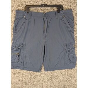 Union Bay Cargo Shorts Men's 42‎ Blue Stretch Grunge Y2K Baggy Relaxed Skater